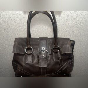 Coach SoHo Vintage Brown Leather Satchel Shoulder Bag